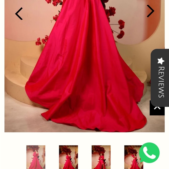 Vibrant Pink Two-Piece Gown - Picture 5 of 6